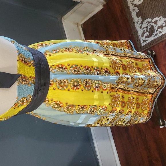 Moulinette Soeurs woman's yellow silk dress size 2 - Picture 8 of 17